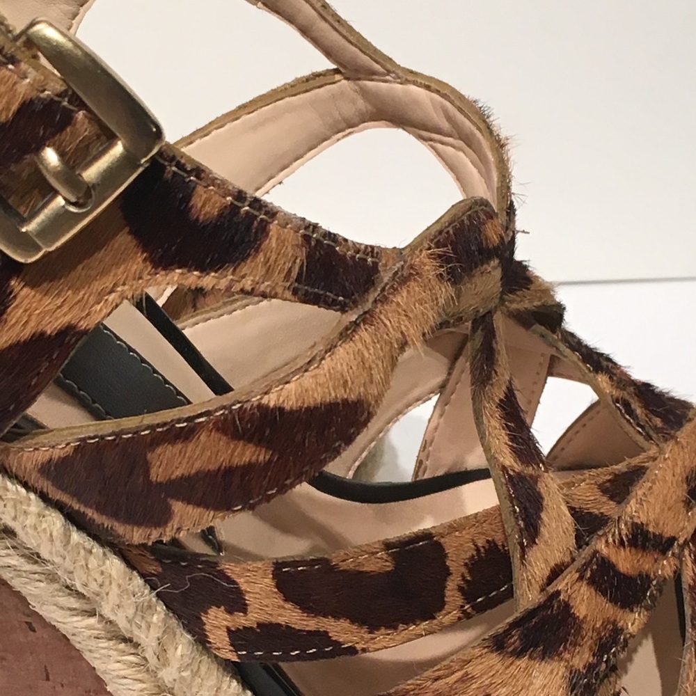 Boutique 9 Leopard Calf-hair Platform Wedges - Picture 5 of 7